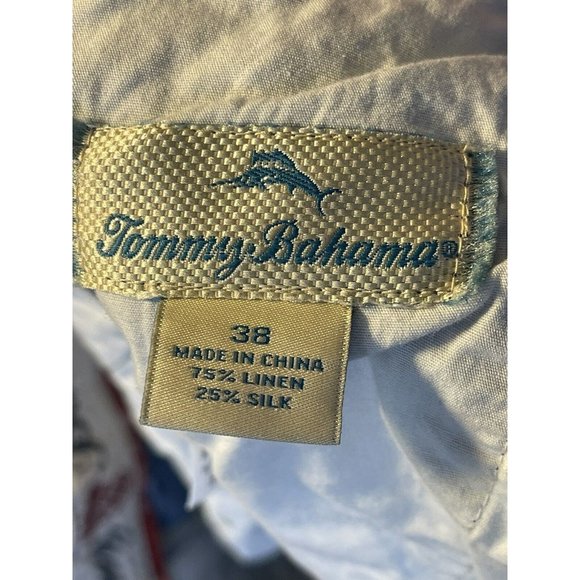 Tommy Bahama Shorts Mens 38 Blue Green Yellow  Linen Silk Blend Plaid‎ - Picture 5 of 5